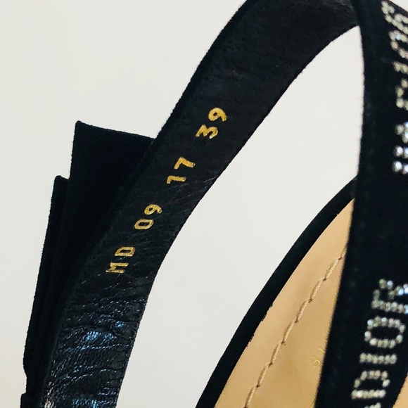 J'ADIOR SLINGBACK NUDE BLACK SWISS W/ RHINESTONES - Picture 7 of 8